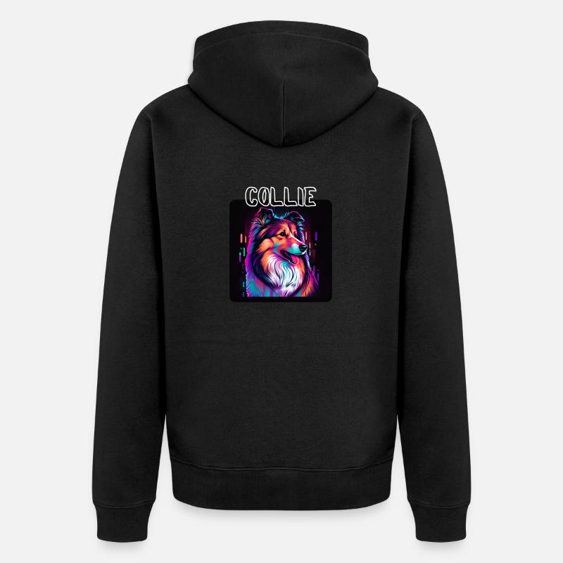 Style graffiti - Cooler Collie 5 - Veste à capuche bio Premium Unisexe - noir