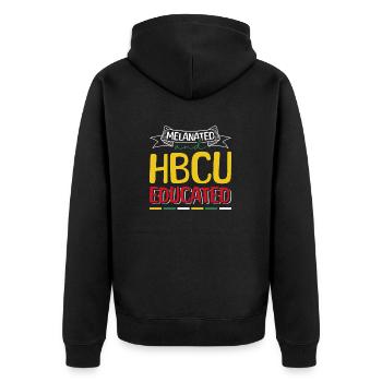 HBCU Clothing Historic Black College HBCU - Unisex Premium Organic Zip Hoodie - black - Back - Nico (187cm)