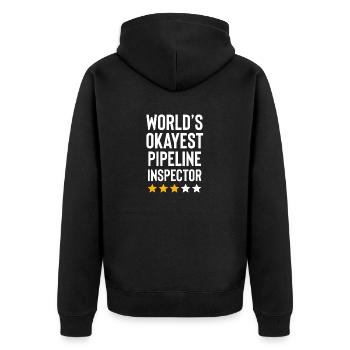Worlds Okayest Inspecteur de pipeline drôle anniversaire - Veste à capuche bio Premium Unisexe - noir - Dos - Nico (187cm)