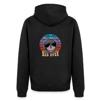 Meilleur Shih Tzu Dad Ever Dog Pet Lover Dad Dog Owner - Veste à capuche bio Premium Unisexe - noir - Dos - Nico (187cm)