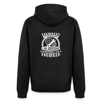 Engineers est génial Science Architect Engineering - Veste à capuche bio Premium Unisexe - noir - Dos - Nico (187cm)