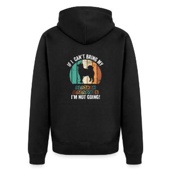 Si je ne peux pas apporter mon Malamute d’Alaska, je n’y vais pas - Veste à capuche bio Premium Unisexe - noir - Dos - Nico (187cm)