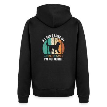 Si je ne peux pas apporter mon Goldendoodle, je n’y vais pas - Veste à capuche bio Premium Unisexe - noir - Dos - Nico (187cm)