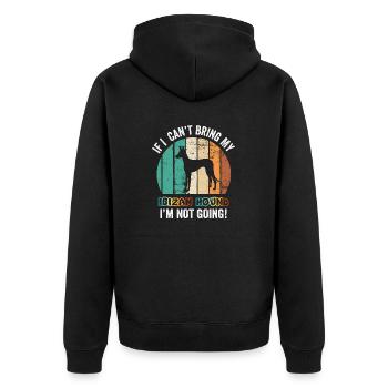 If I Can't Bring My Ibizan Hound I'm Not Going - Unisex Premium Organic Zip Hoodie - black - Back - Nico (187cm)