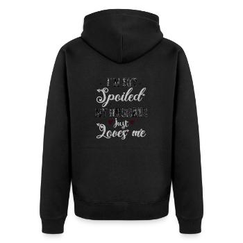 Je ne suis pas gâté mon mari m’aime juste - Veste à capuche bio Premium Unisexe - noir - Dos - Nico (187cm)