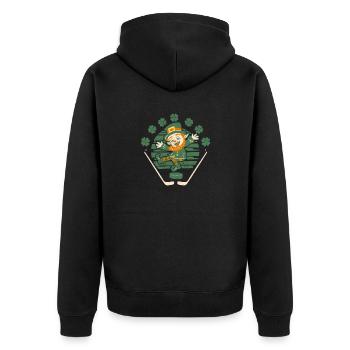 Kobold Hockey sur gazon Hockey sur gazon Drôle St Patrick’s Day - Veste à capuche bio Premium Unisexe - noir - Dos - Nico (187cm)
