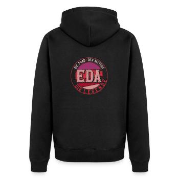 Die frau der Mythos die Legende Eda Geschenk - Unisex Premium Bio Zip Hoodie - Schwarz - Hinten - Nico (187cm)