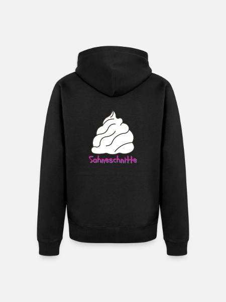 Sahneschnitte - Unisex Premium Bio Zip Hoodie - Schwarz