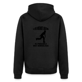 Roller Skating Cadeau Inliner Skater Inline Skating - Veste à capuche bio Premium Unisexe - noir - Dos - Nico (187cm)