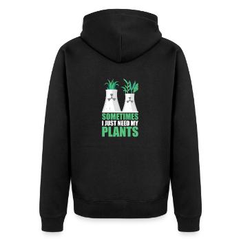Nuclear Energy Radiation Nuclear Power Engineer - Unisex Premium Organic Zip Hoodie - black - Back - Nico (187cm)