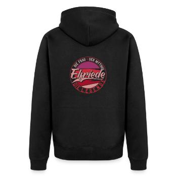 Die frau der Mythos die Legende Elfriede Geschenk - Unisex Premium Bio Zip Hoodie - Schwarz - Hinten - Nico (187cm)