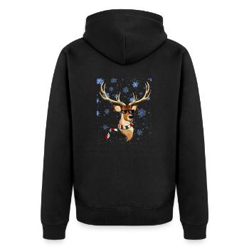 Drôle GAZELLE de NOEL - Veste à capuche bio Premium Unisexe - noir - Dos - Nico (187cm)