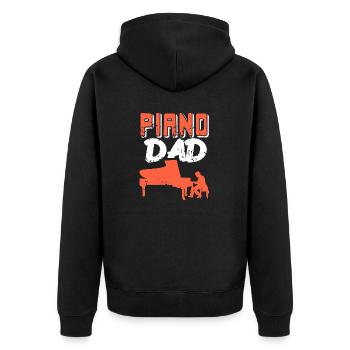 Piano DAD Rétro Awesome Pianist Dad T-Shirt - Veste à capuche bio Premium Unisexe - noir - Dos - Nico (187cm)