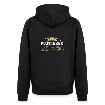 Sanitäter & Sani I Rettungsdienst I Notarzt - Unisex Premium Bio Zip Hoodie - Schwarz - Hinten - Nico (187cm)