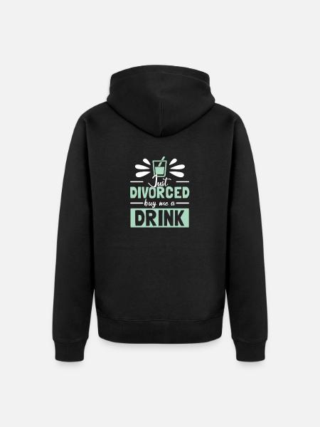 Just Divorced - Unisex Premium Organic Zip Hoodie - black