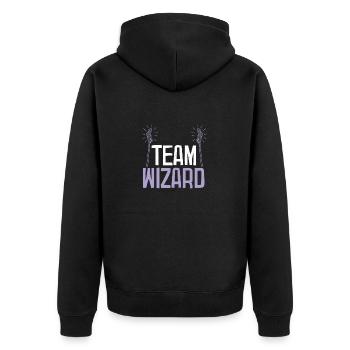 Larp | Live-action role-playing game | Larps | Larp - Unisex Premium Organic Zip Hoodie - black - Back - Nico (187cm)