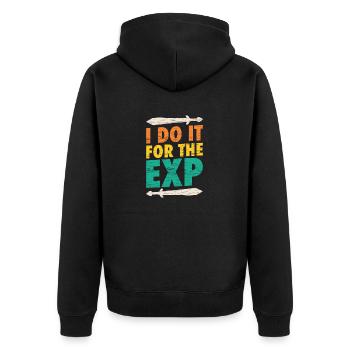 Larp | Live-action role-playing game | Larps | Larp - Unisex Premium Organic Zip Hoodie - black - Back - Nico (187cm)