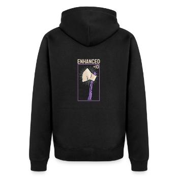 Larp | Live-action role-playing game | Larps | Larp - Unisex Premium Organic Zip Hoodie - black - Back - Nico (187cm)