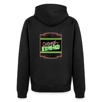 Dictons drôles Citations J’aime les livres drôles - Veste à capuche bio Premium Unisexe - noir - Dos - Nico (187cm)