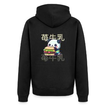 Cute Kawaii Panda, The Sandwich Anime Manga - Veste à capuche bio Premium Unisexe - noir - Dos - Nico (187cm)