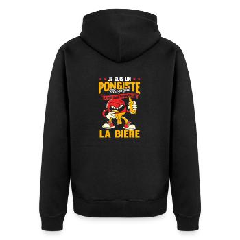 Je Suis Un Pongiste Magique - Veste à capuche bio Premium Unisexe - noir - Dos - Nico (187cm)
