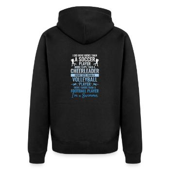Lustiges Schwimmen Schwimmer - Unisex Premium Bio Zip Hoodie - Schwarz - Hinten - Nico (187cm)