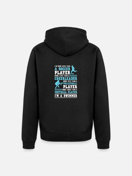 Nageurs amusants - Veste à capuche bio Premium Unisexe - noir