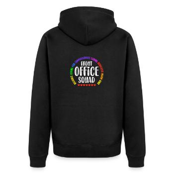 Cute School Secretary Admin Appreciation Assistant - Unisex Premium Organic Zip Hoodie - black - Back - Nico (187cm)