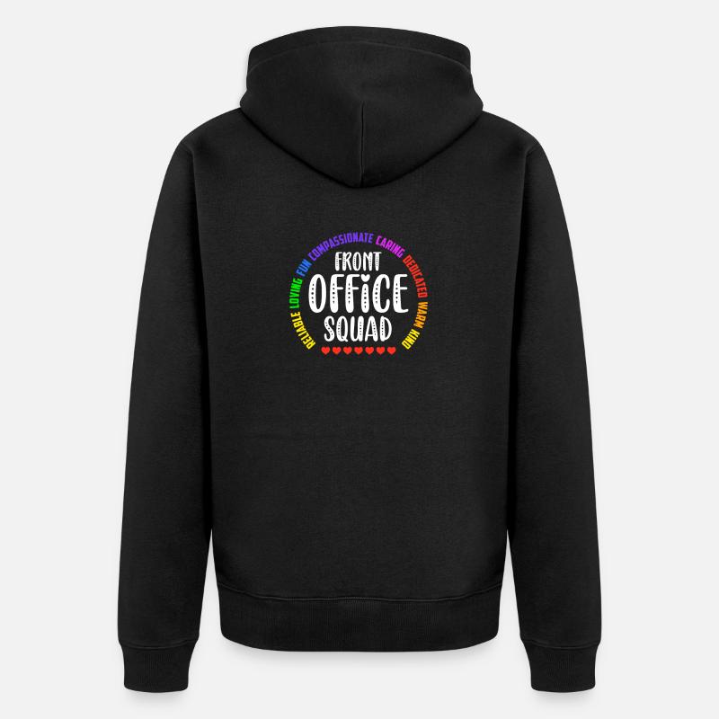 Nette Schulsekretärin Admin Appreciation Assistant - Unisex Premium Bio Zip Hoodie - Schwarz