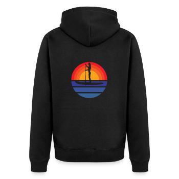 Stand up paddlers Stand Up Paddle Stand up paddle Surf - Veste à capuche bio Premium Unisexe - noir - Dos - Nico (187cm)