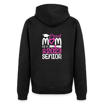 Drôle de fière maman d’un cadeau de fin d’études - Veste à capuche bio Premium Unisexe - noir - Dos - Nico (187cm)