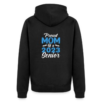 Maman fière drôle d'un cadeau de graduation - Veste à capuche bio Premium Unisexe - noir - Dos - Nico (187cm)