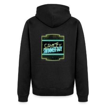 T-shirts de l’équipe de natation sportive de l’équipe de natation humour nageur - Veste à capuche bio Premium Unisexe - noir - Dos - Nico (187cm)