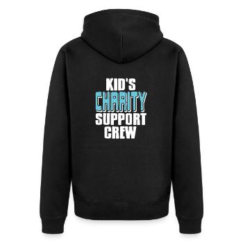 Kid’s Charity Support Crew Cool Retro Charity - Veste à capuche bio Premium Unisexe - noir - Dos - Nico (187cm)