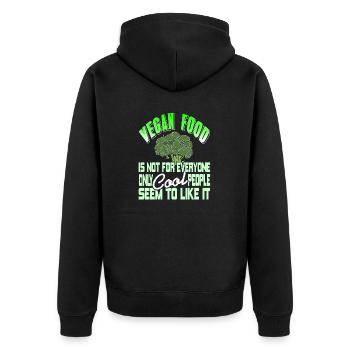 La nourriture végétalienne n’est pas pour tout le monde Rétro Drôle Vegan - Veste à capuche bio Premium Unisexe - noir - Dos - Nico (187cm)