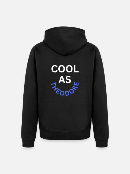 Cool as Theodore Name - Unisex Premium Organic Zip Hoodie - black