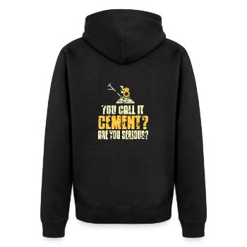 Vous appelez cela du ciment? Êtes-vous sérieux drôle Mason - Veste à capuche bio Premium Unisexe - noir - Dos - Nico (187cm)