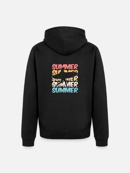 Summer Summer Summer T-Shirt - Unisex Premium Organic Zip Hoodie - black