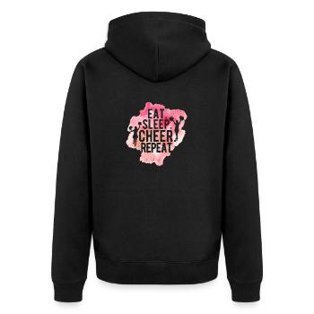 Les enfants mangent le sommeil Encouragez les jeunes filles répétitives - Veste à capuche bio Premium Unisexe - noir - Dos - Nico (187cm)