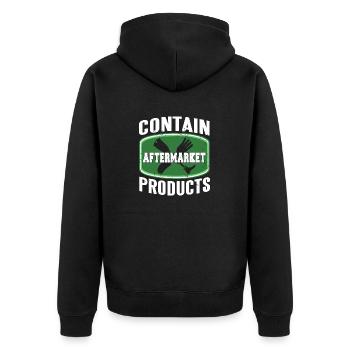 Contain Aftermarket Product Funny Prosthesis - Unisex Premium Organic Zip Hoodie - black - Back - Nico (187cm)