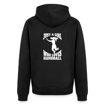 Handball Femmes Handball Joueur Handball Femme - Veste à capuche bio Premium Unisexe - noir - Dos - Nico (187cm)