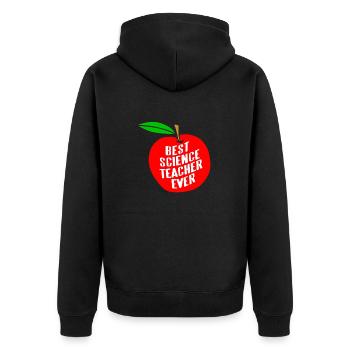 Best Science Teacher Ever Retro Teacher Designs - Unisex Premium Bio Zip Hoodie - Schwarz - Hinten - Nico (187cm)