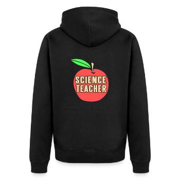 Professeur de sciences Mignon Rétro Teacher Designs - Veste à capuche bio Premium Unisexe - noir - Dos - Nico (187cm)