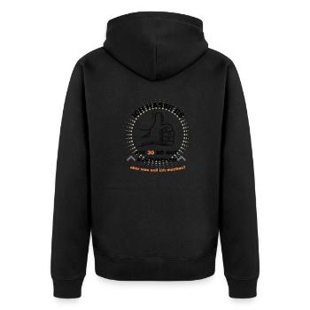 30th Birthday Ladies Mens 30 Years 1993 Funny Gift - Unisex Premium Bio Zip Hoodie - Schwarz - Hinten - Nico (187cm)