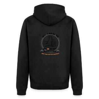 38th Birthday Ladies Mens 38 Years 1985 Funny Gift - Unisex Premium Bio Zip Hoodie - Schwarz - Hinten - Nico (187cm)