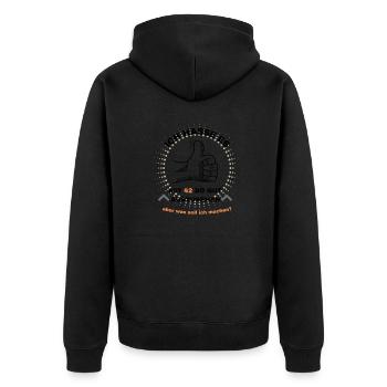 42th Birthday Ladies Mens 42 Years 1981 Funny Gift - Unisex Premium Bio Zip Hoodie - Schwarz - Hinten - Nico (187cm)