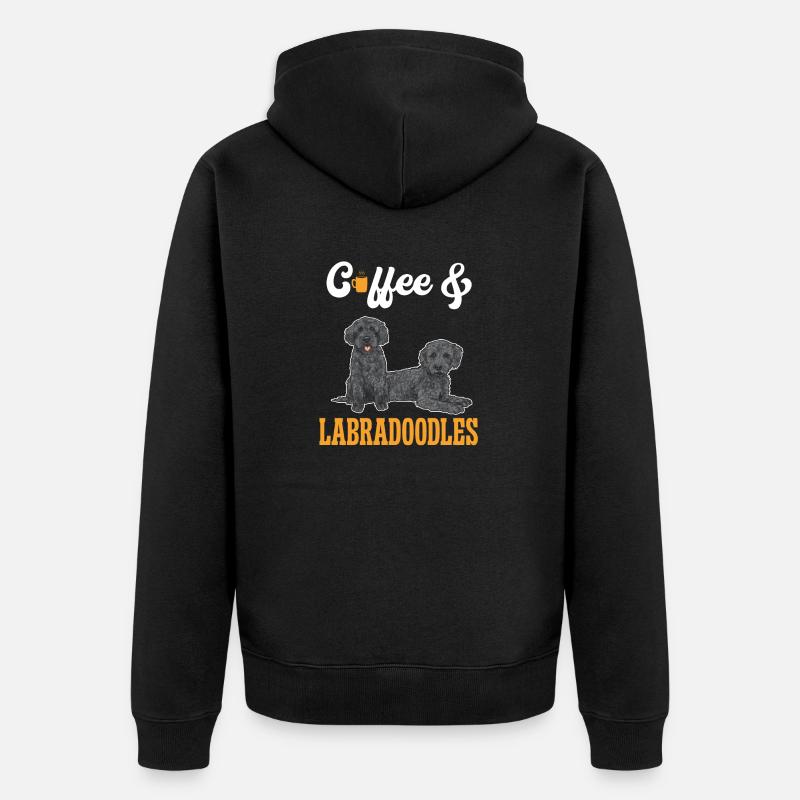 Labradoodle Hund - Unisex Premium Bio Zip Hoodie - Schwarz