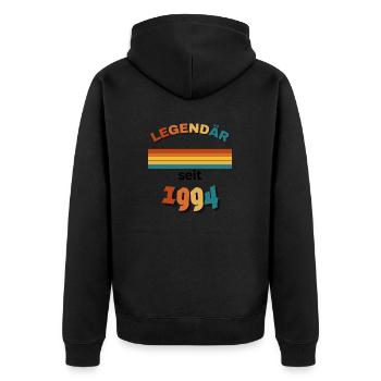 29th Birthday Man Woman 29 Years 1994 Geschenkidee - Unisex Premium Bio Zip Hoodie - Schwarz - Hinten - Nico (187cm)