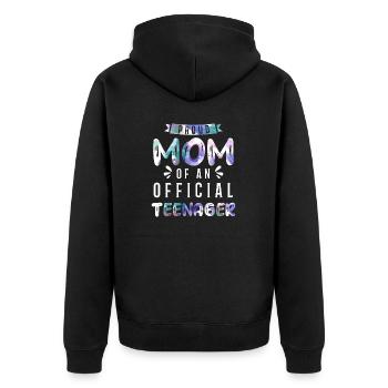 Fière maman d’un adolescent officiel de 13 ans. - Veste à capuche bio Premium Unisexe - noir - Dos - Nico (187cm)