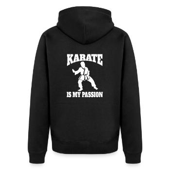Karaté Arts martiaux Hapkido Judo Aïkido Arts martiaux - Veste à capuche bio Premium Unisexe - noir - Dos - Nico (187cm)